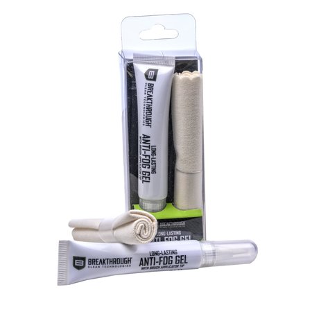 BREAKTHROUGH CLEAN TECHNOLOGIES Anti-Fog Lens Gel Kit, 10ml Tube & Cloth BT-AFG-KT